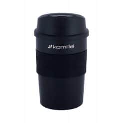 Cana termos compacta, inox, antiderapanta, 480 ml, negru