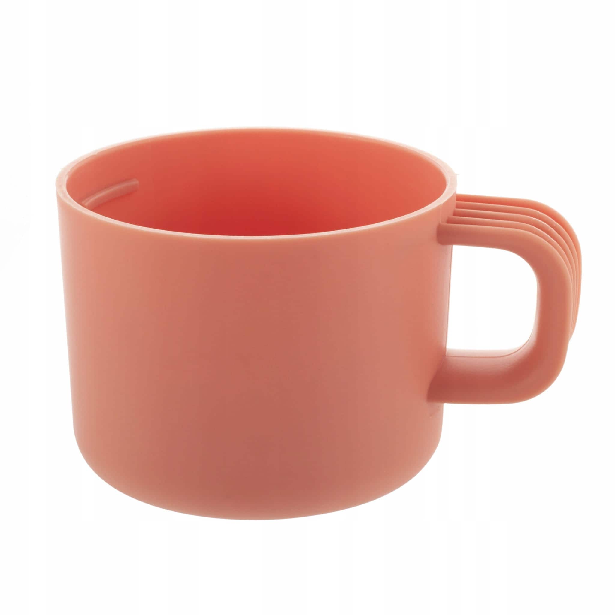 Termos cu invelis din plastic, 450 ml, cu capac cana, Portocaliu - imagine 4