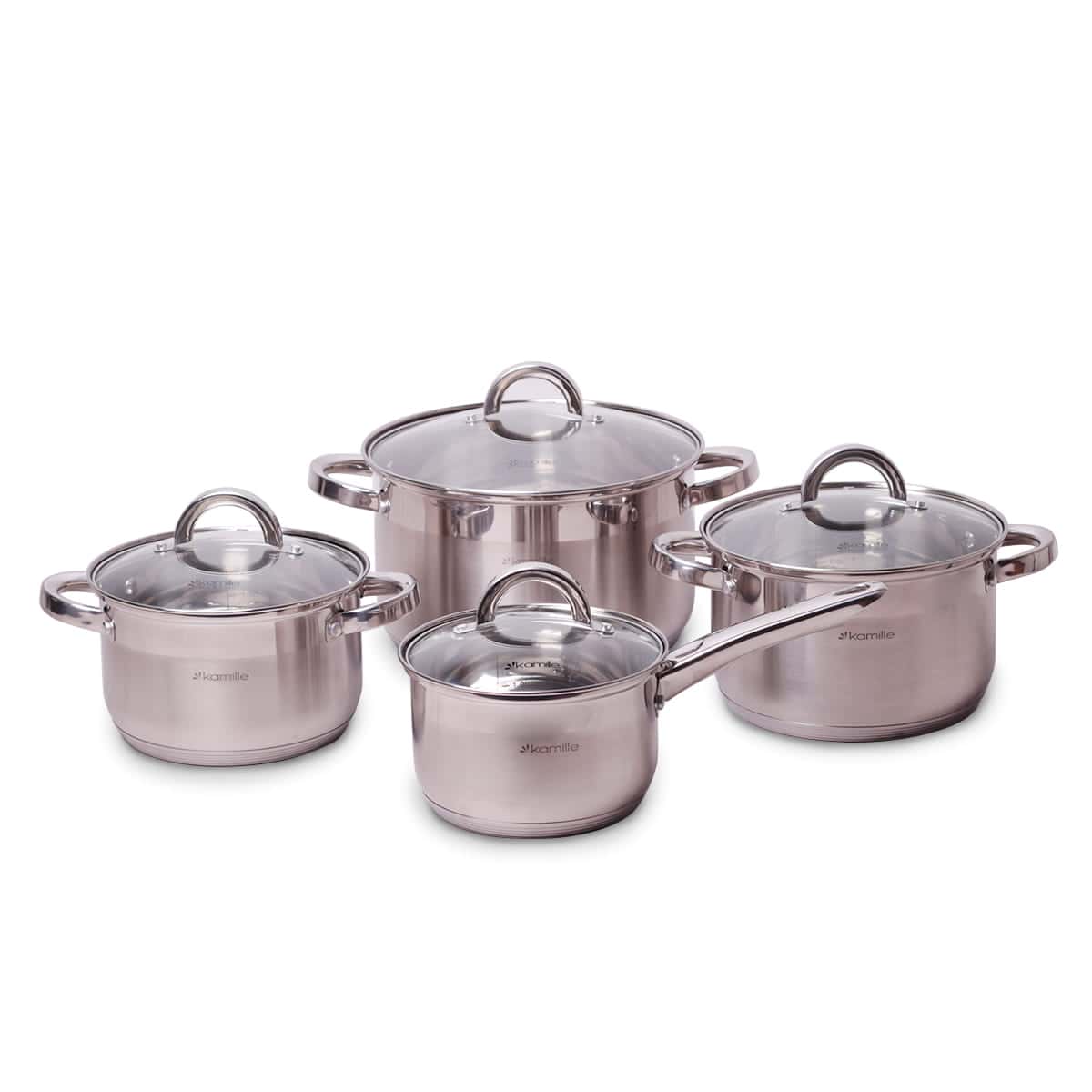 Set 8 piese oale bucatarie, inox 16-24cm
