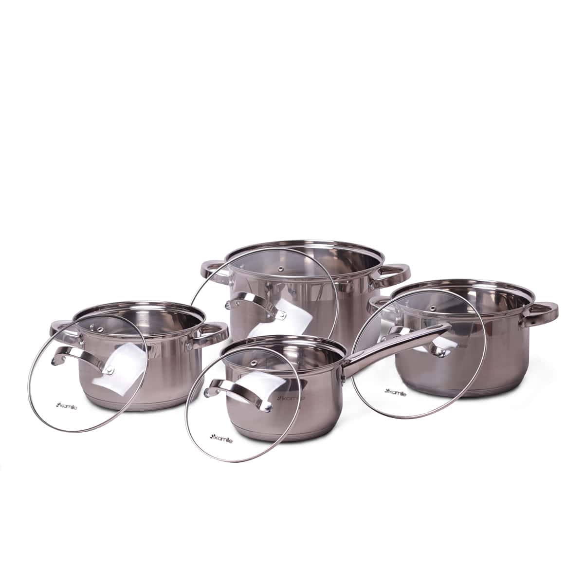 Set 8 piese oale bucatarie, inox 16-24cm - imagine 2