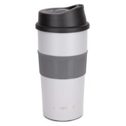 Cana termos din inox, antiderapanta, gri/negru, 480 ml, anti-scurgere