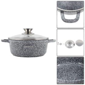 Oală cu înveliș de granit Kamille 2,3L – Durabilă și antiaderentă