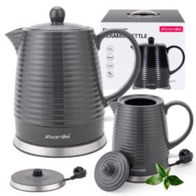 Fierbator electrică fără fir ceramică 1200W 1,2L – Încălzire rapidă și sigură