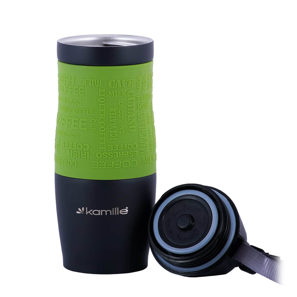 Cana termos, otel inoxidabil, antiderapant, 380ml, multicolor - imagine 9