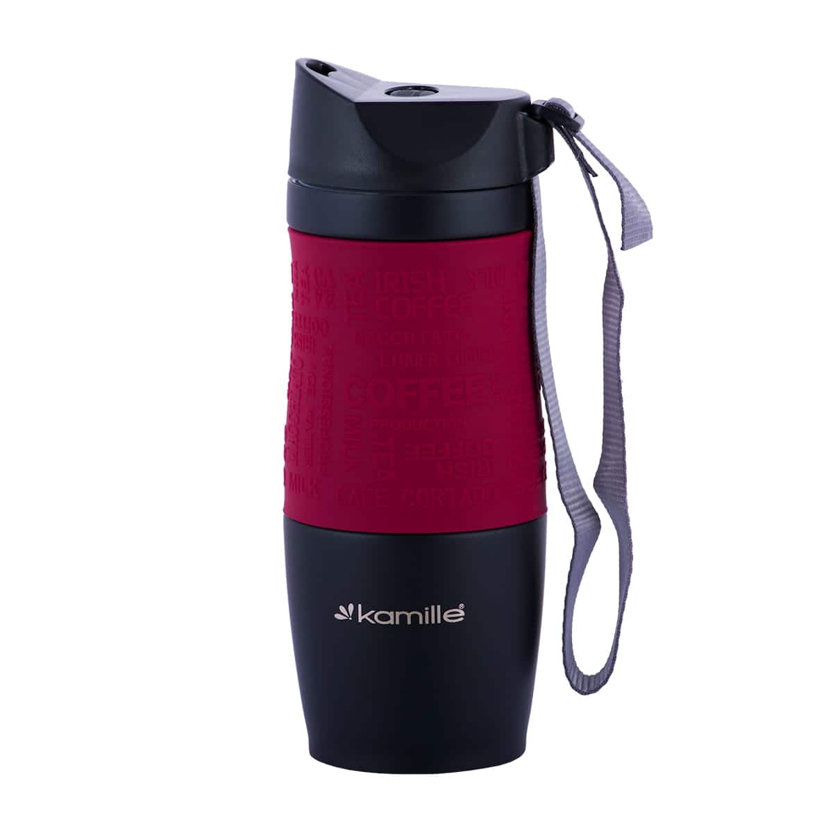 Cana termos, otel inoxidabil, antiderapant, 380ml, multicolor - imagine 5