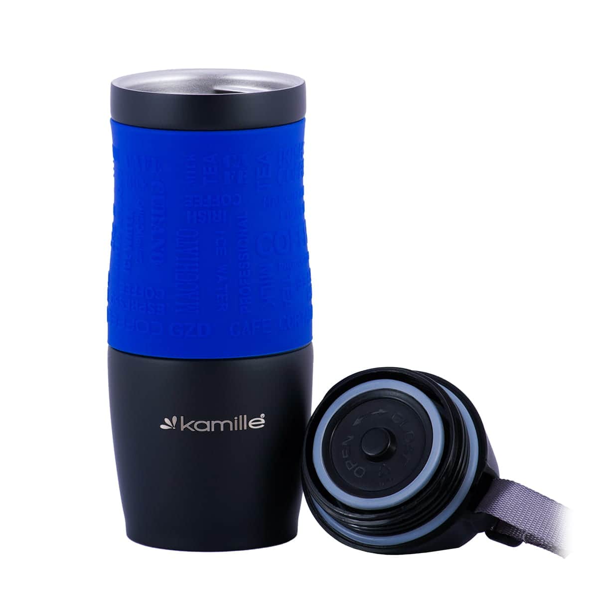 Cana termos, otel inoxidabil, antiderapant, 380ml, multicolor - imagine 6