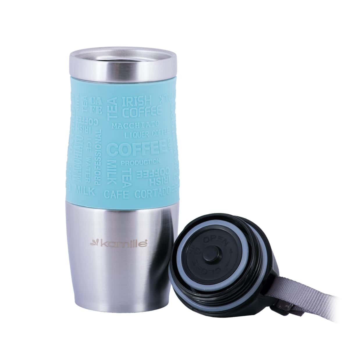 Cana termos cu izolatie termica, antiderapanta, 380ml, diverse culori - imagine 6