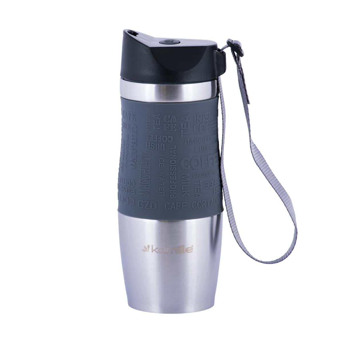 Cana termos cu izolatie termica, antiderapanta, 380ml, diverse culori - imagine 4