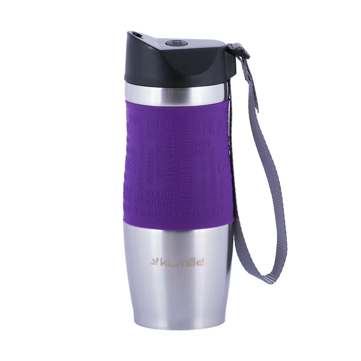 Cana termos cu izolatie termica, antiderapanta, 380ml, diverse culori - imagine 9