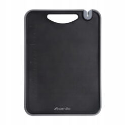 Tocator de bucatarie,  antiderapant, cu ascutitor de cutite, si masurare, 37x28x0,8cm, plastic