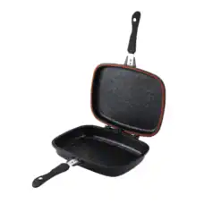 Tigaie grill dubla, 32x24cm, acoperire marmura