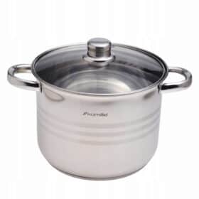 Oala inalta din otel inoxidabil, 6 L, cu capac 22 cm,  inductie gaz