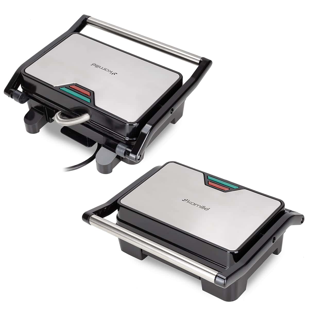 Sandwich-maker, 900W, placi antiaderente, otel inoxidabil - imagine 6