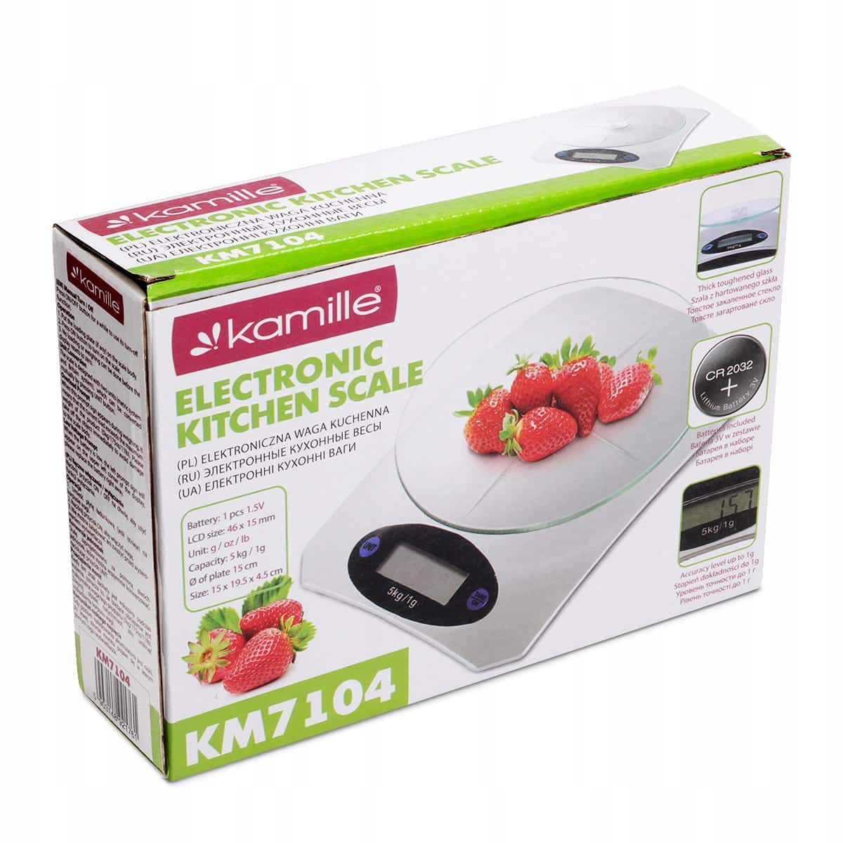 Cântar de bucătărie electronic LCD – Precizie 1 g, capacitate 5 kg - imagine 6