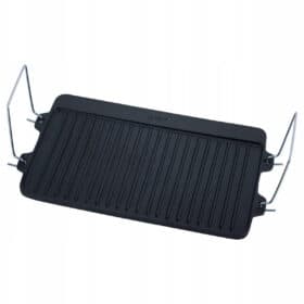 Placa grill din fonta reversibila, tava gratar 40x25 cm