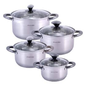 Set 4 oale, capac sticla, inox 1.5-5 L