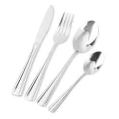 Set tacamuri 24 piese, otel inoxidabil, pentru 6 persoane, luciu, elegante