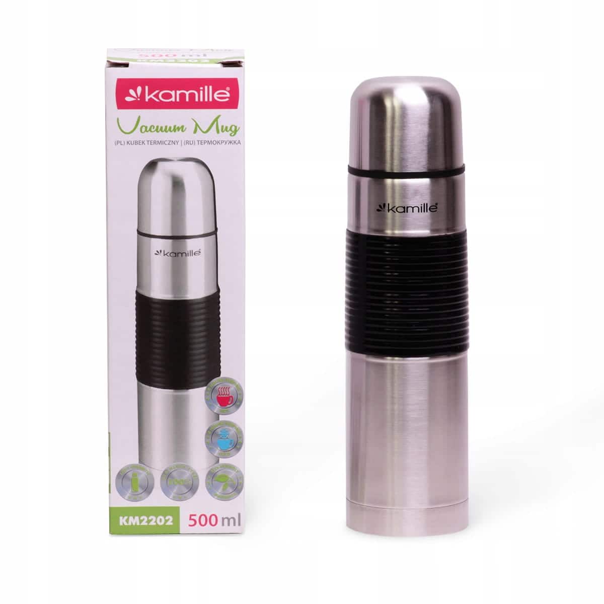 Termos din inox, 500 ml, izolatie vid, capac cu functie de cana - imagine 3