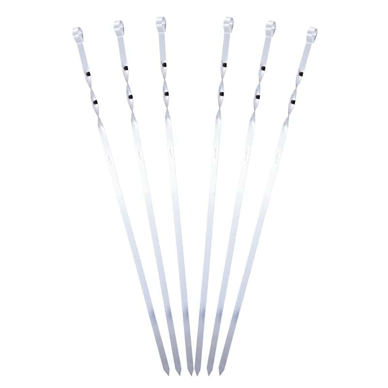 Set 6 frigarui, otel inoxidabil, 60 cm, pentru carne si legume la grill, cu husa de protectie - imagine 2