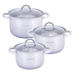 Set 3 oale, inox 5 straturi, 2.9-6.5 L