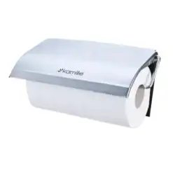 Suport prosoape de hartie, inox, montare pe perete, 26.5 x 13.5 x 5 cm, argintiu