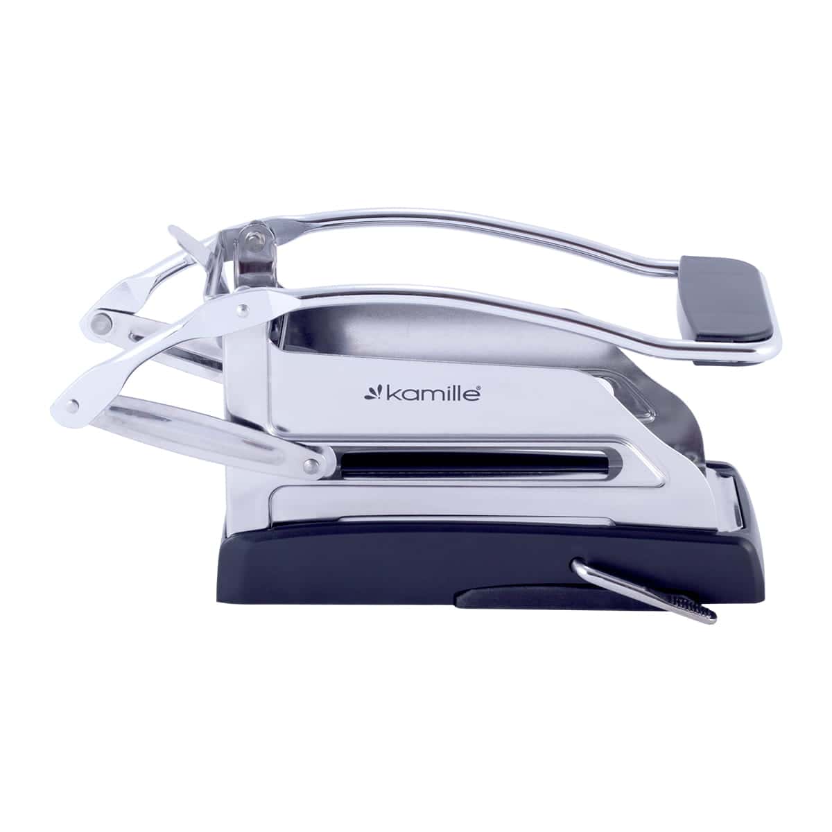 Feliator manual legume, inox, 19.5 x 8 cm, argintiu/negru - imagine 3