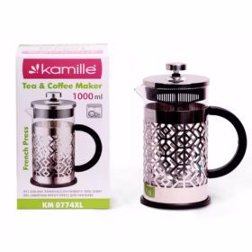 Infuzor ceai Kamille 1000 ml – sticlă termorezistentă și inox