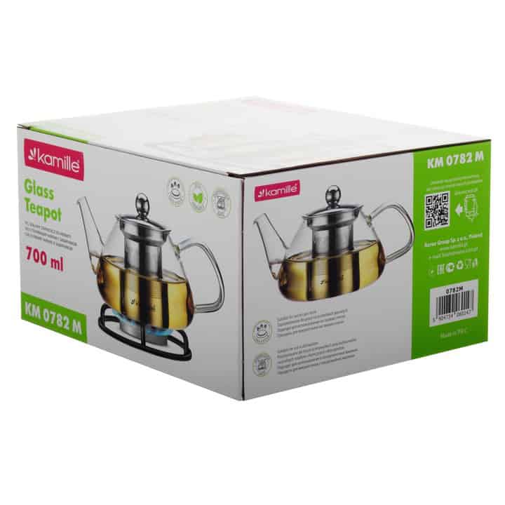 Ceainic Kamille 700 ml inox-sticlă - imagine 4