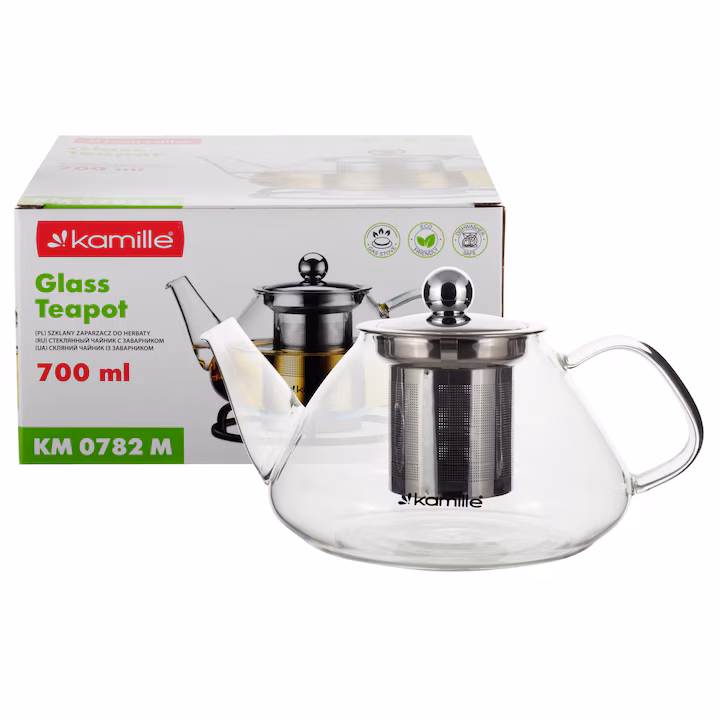 Ceainic Kamille 700 ml inox-sticlă - imagine 6