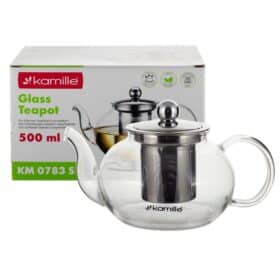 Ceainic Kamille KM 0783M inox sticlă 800 ml
