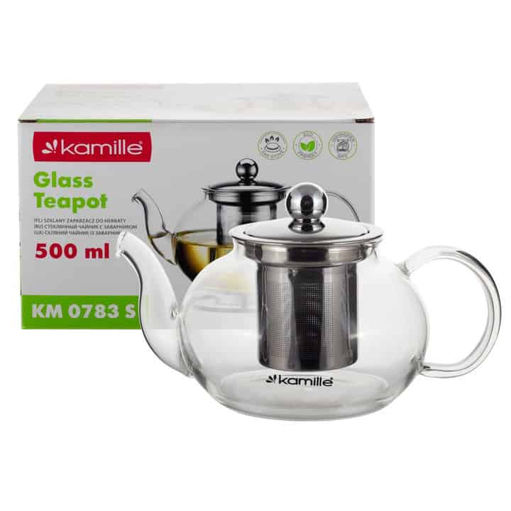 Ceainic Kamille KM 0783M inox sticlă 800 ml