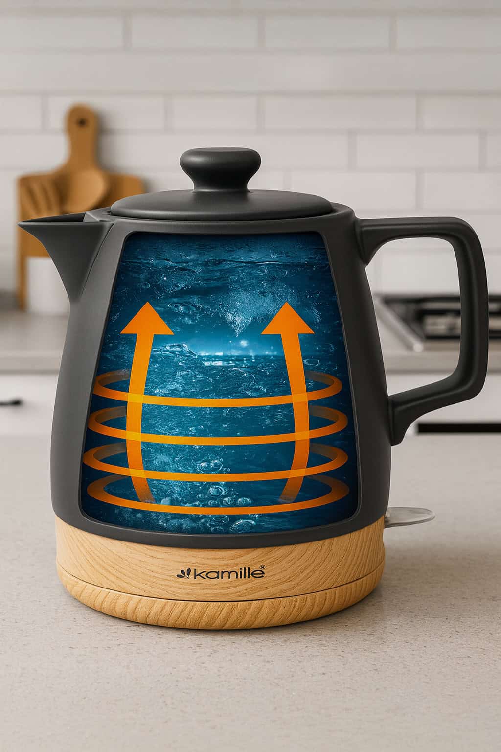 Fierbator Electric Kamille Ceramic 1200 W 1 L - imagine 5