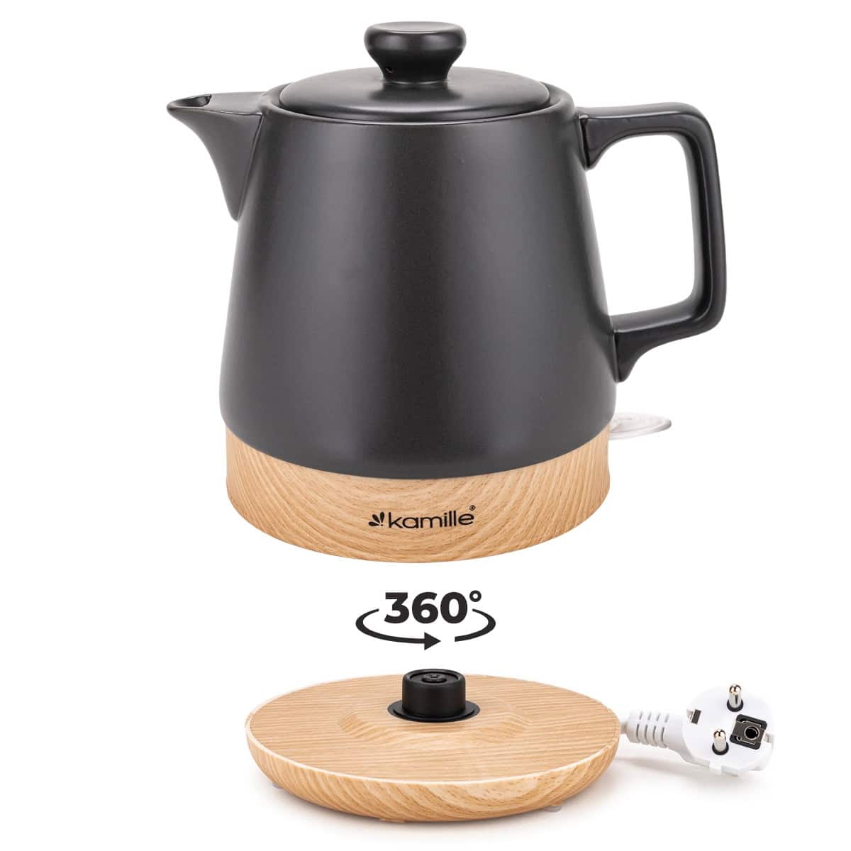 Fierbator Electric Kamille Ceramic 1200 W 1 L - imagine 7