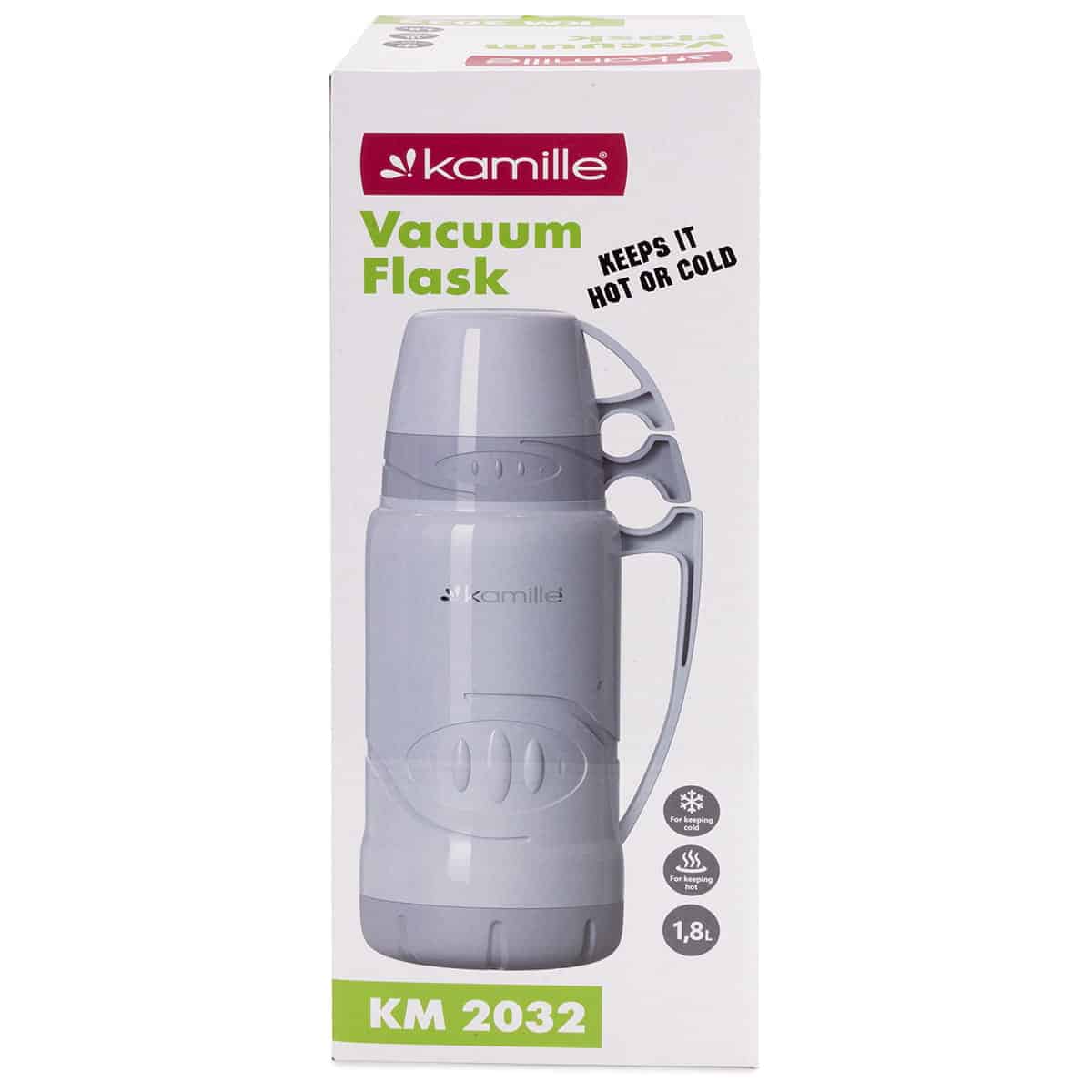 Termos cu insertie sticla, 1.8 L, 2 cani integrate, izolare 12 ore - imagine 7