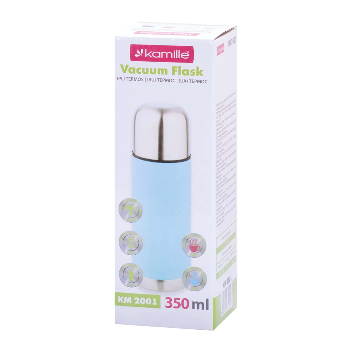 Cana termos de calatorie, 350 ml, albastra - imagine 5