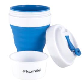 Cana pliabila din silicon, 350 ml, 14.5x5.5cm, ppentru calatorii