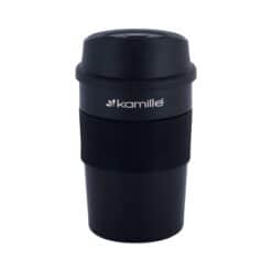 Cana termos din inox, antiderapanta, 360 ml, negru