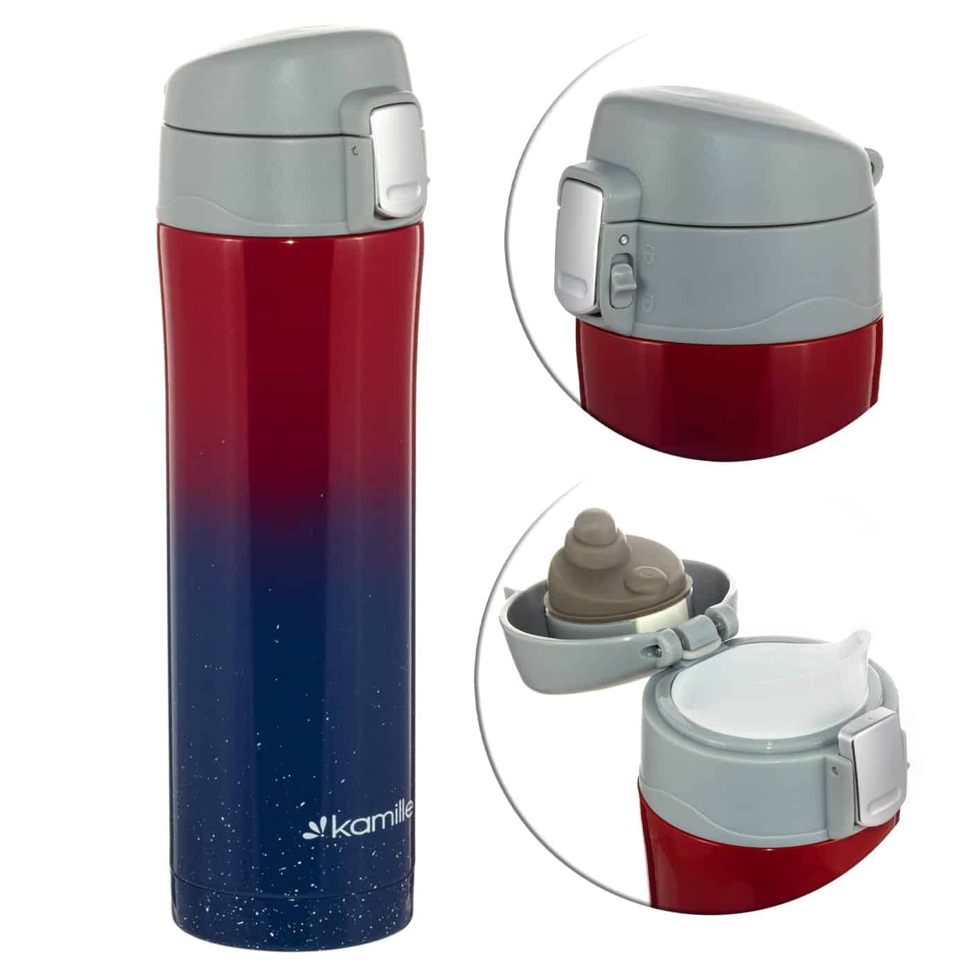 Termos din otel inoxidabil, 450 ml, bidon metalic termoizolant - imagine 6