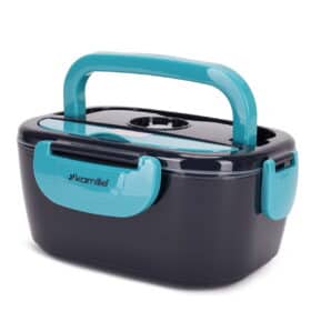 Caserola alimentara electrica, 1.5 L, alimentare 12V/220V, inox, ergonomica