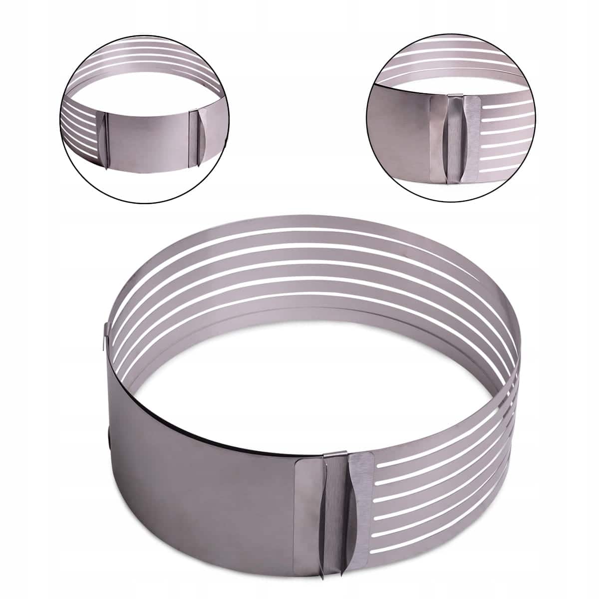 Forma prajituri, inel reglabil 15-22 cm, set cu cutit inox - imagine 4