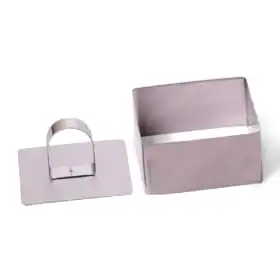 Forma de prajituri, otel inoxidabil, 8x8x4.5 cm, argintiu