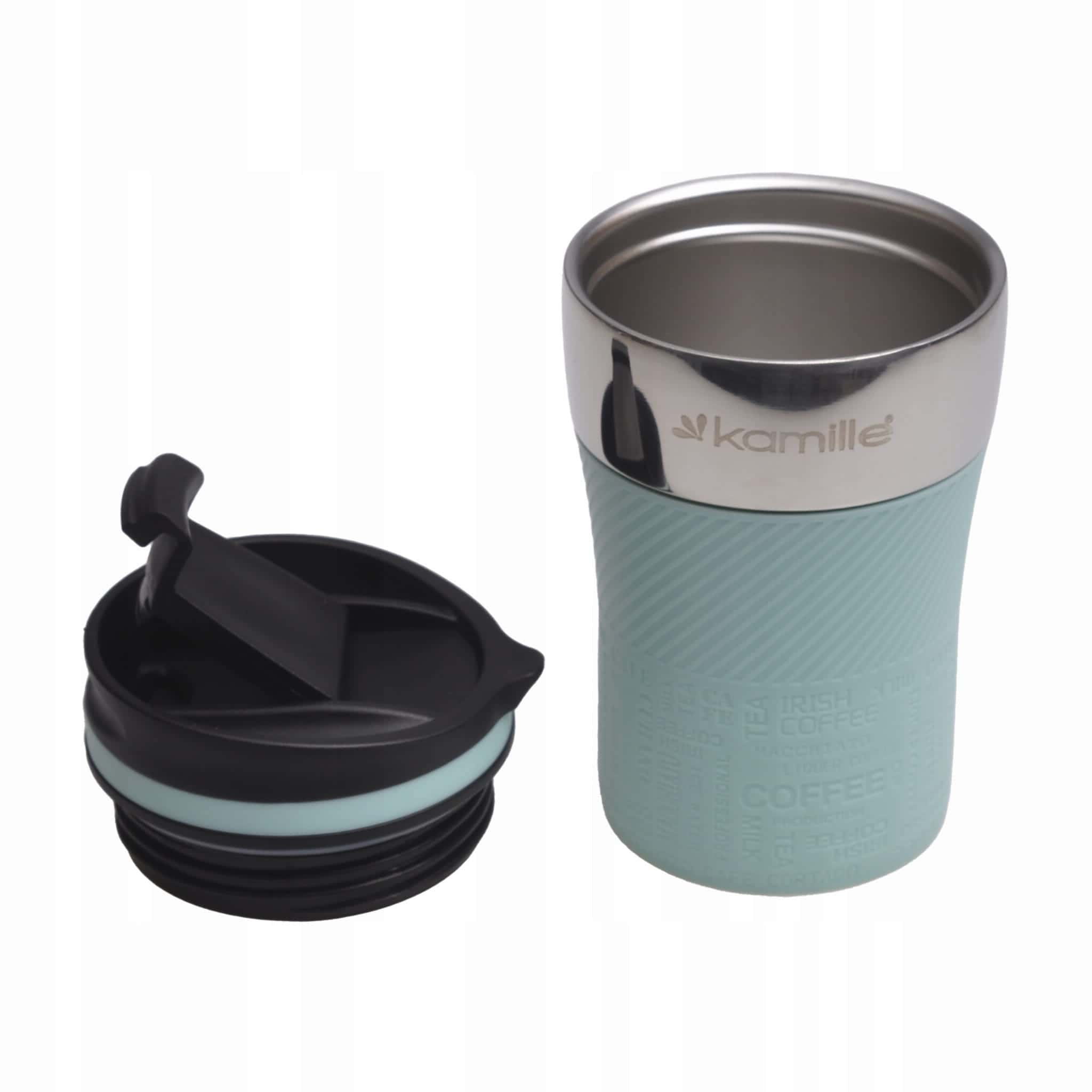Cana termos din inox, antiderapanta, 260 ml, gri - imagine 6