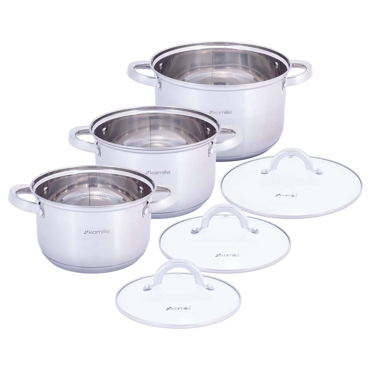 Set 3 oale, inox 5 straturi, 2.9-6.5 L - imagine 5