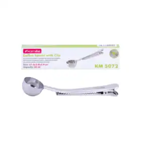Lingura de masurat pentru cafea si ceai, cu clips, din otel inoxidabil
