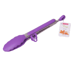 Cleste pentru salata, din silicon,  23 cm, maner din otel inoxidabil, cu blocare