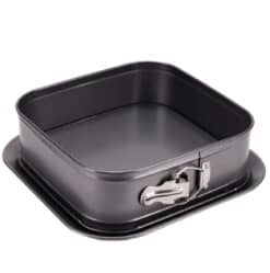 Tava-Forma pentru copt, patrata, cu pereti detasabili, otel carbon, cu strat antiaderent, 28x28x8 cm