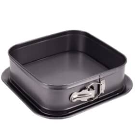 Tava-Forma pentru copt, patrata, cu pereti detasabili, otel carbon, cu strat antiaderent, 28x28x8 cm