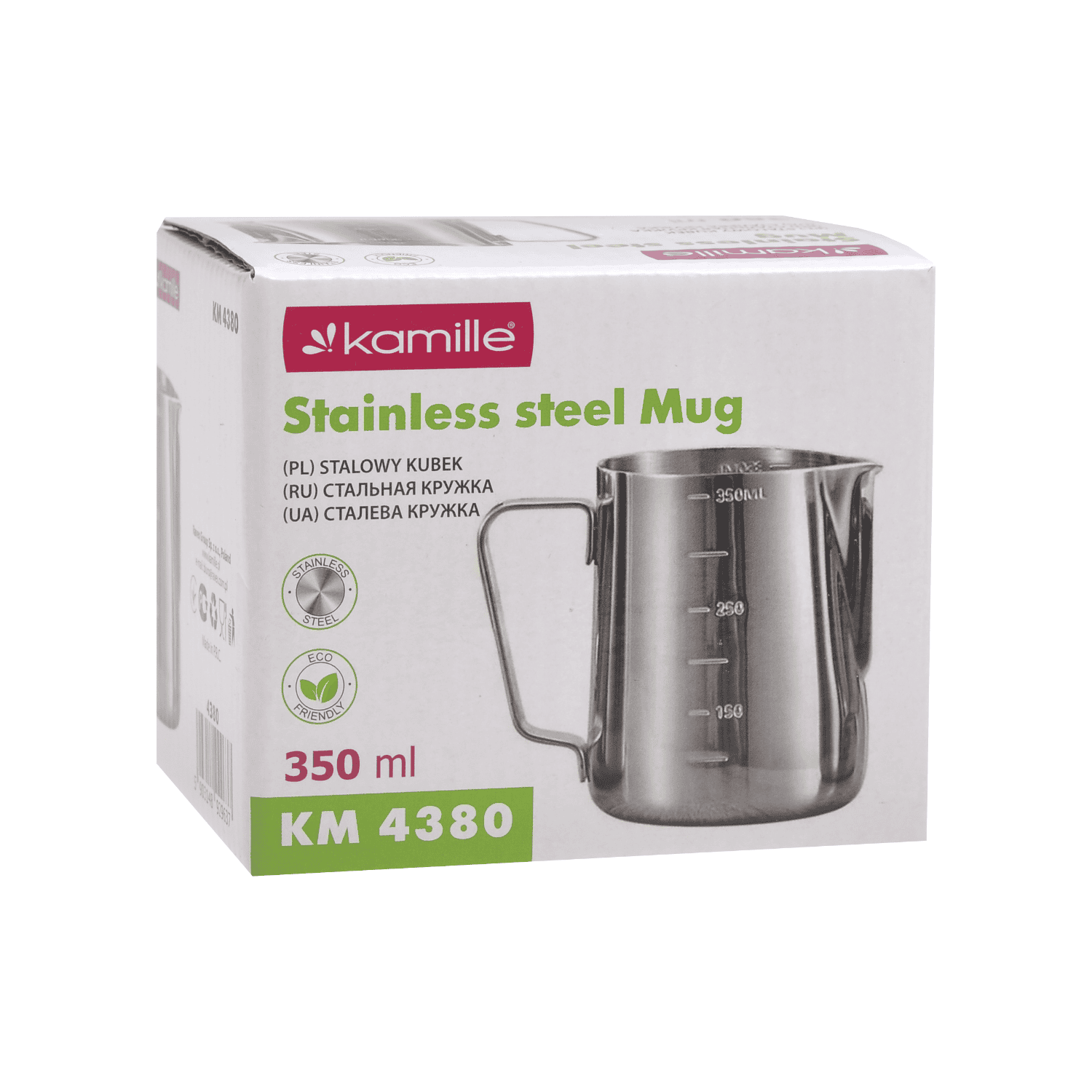 Cana din otel inoxidabil 350 ml, pentru inductie si gaz - imagine 7