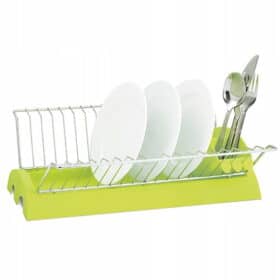 Scurgator vase, otel/plastic, 41.5x28x13.5 cm, verde/argintiu