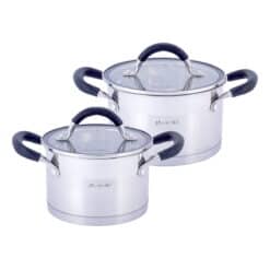 Set oale inox 4 piese, inductie, manere silicon